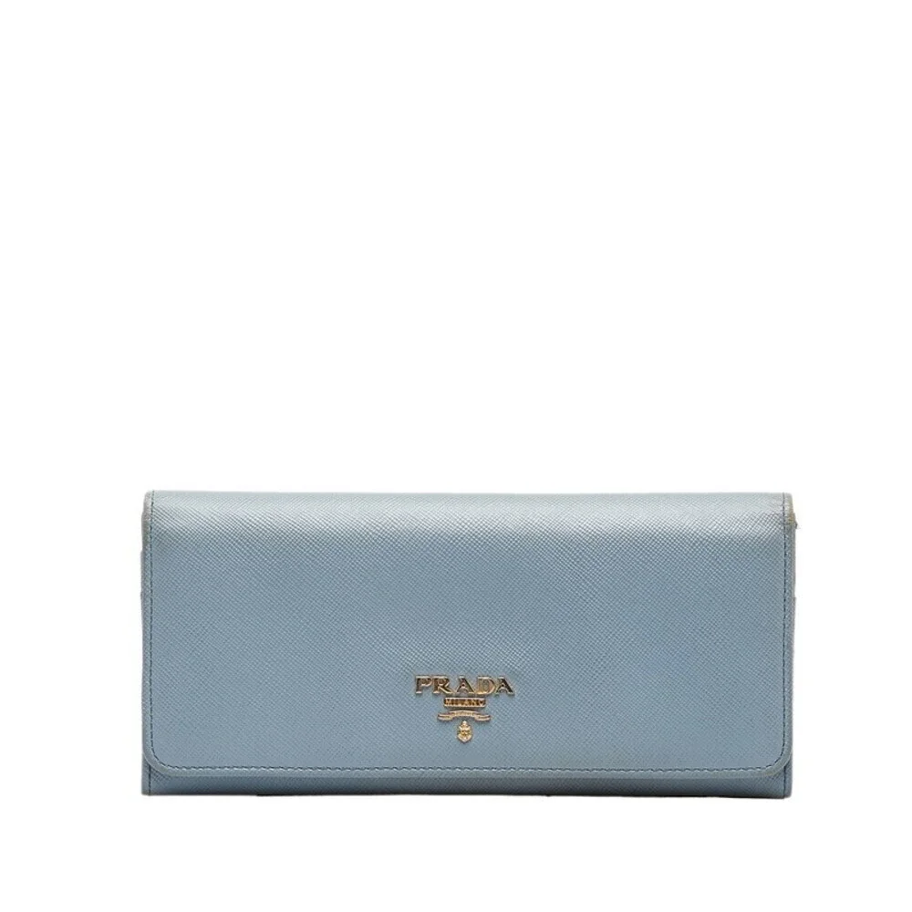 Authentic Prada Saffiano Logo Continental Flap Wallet - Picture 1 of 12
